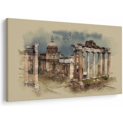 Obraz - Forum Romanum, Řím, Itálie, jednodílný 90x60 cm – Hledejceny.cz