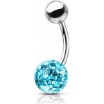 Šperky4U piercing do pupíku s kamínky Crystals From Swarovski kulička BS1003Q-10 – Zboží Dáma