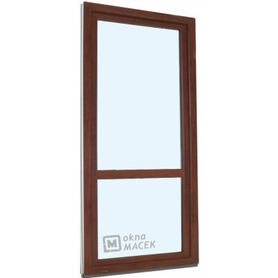 Kömmerling balkonové dveře 70 AD s příčkou pravé ořech/ořech 90 x 230 cm s klikou+ PVC rám – Hledejceny.cz