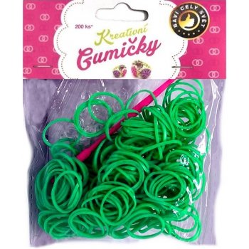 Loom Bands 200ks + háček zelené