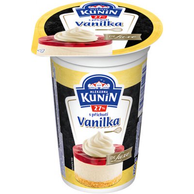 Mlékárna Kunín Šlehačka De Luxe vanilka 27 % 200g – Zboží Mobilmania