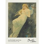 Plakát, Obraz - The Elf in the Iris Blossoms (1885), Alfons Mucha, 30 × 40 cm – Sleviste.cz
