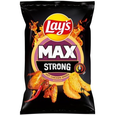 Lay's Max Strong smažené bramborové lupínky s pikantní příchutí 120 g – Hledejceny.cz
