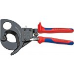 KNIPEX - nůžky na kabely - 250mm, ráčnové, ke střihání měděných a hliníkových kabelů, jednožilových a vícežilových (9531250) – Zbozi.Blesk.cz