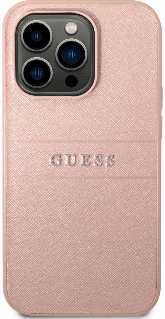 Pouzdro Guess PU Leather Saffiano iPhone 14 Pro růžové