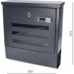 Poštovní schránka (350x415x125mm, hrúbka 0.6mm), max. formát listu: A4, antracitová – Hledejceny.cz