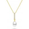 Náhrdelník Brilio Silver Překrásný pozlacený náhrdelník s pravou perlou NCL130Y