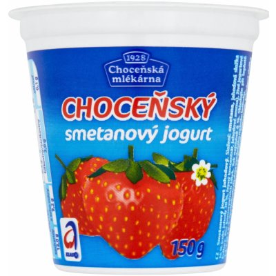 Choceňská mlékárna Choceňský smetanový jogurt jahoda 150 g – Hledejceny.cz