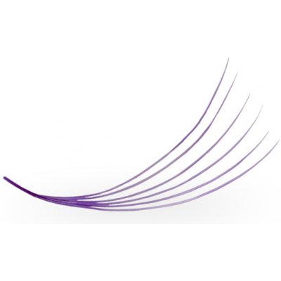 Luxury Lashes 6D Premium Řasy v Hotovém Vějířku - FIALOVÉ Zakřivení umělých řas: D, Délka umělých řas: 11 mm, Tloušťka řas: 007 – Sleviste.cz