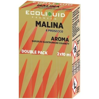 Ecoliquid Premium 2Pack Raspberry & Prosecco 2 x 10 ml 0 mg