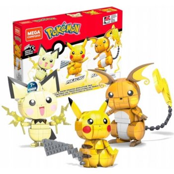 Mattel Pokémon Mega Construx Pichu Pikachu a Raichu