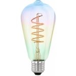 Eglo Filamentová dekorativní LED žárovka E27, ST64, 4W, 2000K, teplá bílá, duhový efekt – Zboží Živě