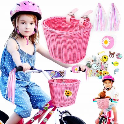 Barbie Košík na kolo na řídítka zvonek růžový