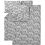 Livarno povlečení Renforcé šedá bílá 140x200 70x90 – Zbozi.Blesk.cz