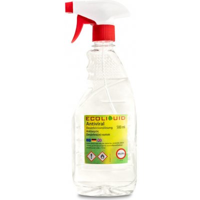 Ecoliquid Antiviral dezinfekce na ruce sprej bez aroma 500 ml