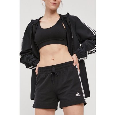 adidas kraťasy dámské hladké medium waist černá – Zboží Mobilmania