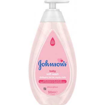 JOHNSON`S Baby Jemný dětský mycí gel Soft Wash 500 ml