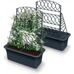 Prosperplast Květináč s pergolou BLOMA 58 cm antracit – Sleviste.cz