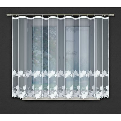 Dekorační žakárová záclona s řasící páskou TONIA 180 bílá 300x180 cm MyBestHome – Sleviste.cz