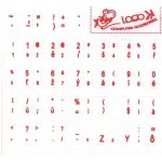 Přelepky na klávesnici PremiumCord CZ červené Přelepky na klávesnici, CZ, červené - vhodné pro NTB pkczr – Zboží Živě