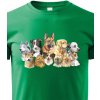 Dětské tričko Canvas dětské tričko Psi zelená