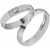 Prsteny iZlato Forever Romantické snubní prstýnky se srdíčkem a zirkonem STOB326A