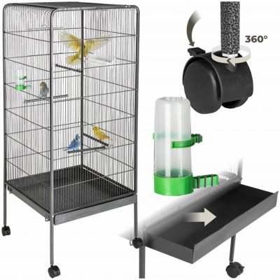 TecTake 401004 voliéra 146 cm antracit – Zboží Dáma