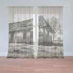 Sablio Záclony Starý dům: 2ks 150x250cm – Zboží Mobilmania