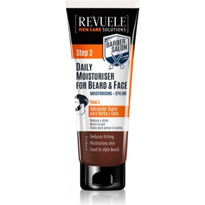 Revuele Men Care Solutions Barber Salon hydratační krém na obličej a vousy 80 ml
