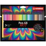 Stabilo Pen 68 brush Arty30 ks sada v plechu – Zboží Mobilmania