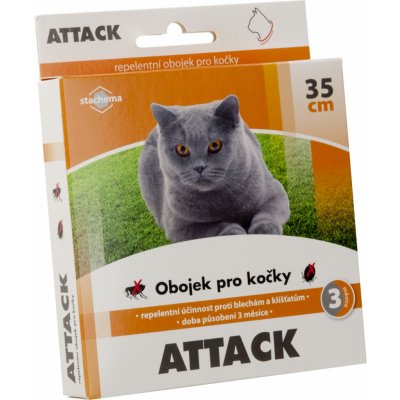 Antiparazitní obojek Attack pro kočky 35 cm – Zboží Mobilmania