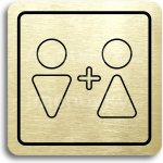 ACCEPT Piktogram WC muži, ženy VI - zlatá tabulka - černý tisk – Hledejceny.cz