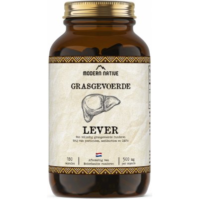 Modern Native Grass-fed hovězí játra 180 kapslí – Hledejceny.cz