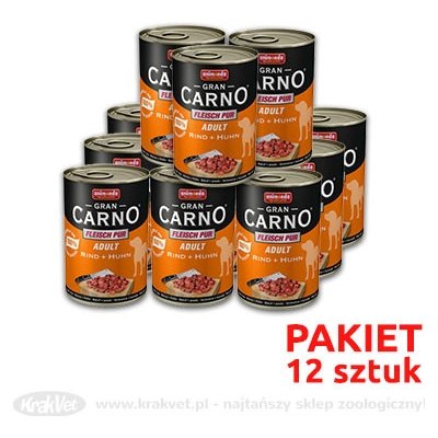 Animonda Gran Carno Adult hovězí & Kuře 12 x 400 g – Hledejceny.cz