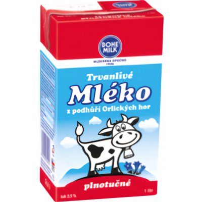 Bohemilk Trvanlivé mléko z podhůří Orlických hor plnotučné 3,5% 1 l