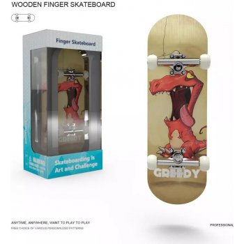 nEo Graphics dřevěný Fingerboard 29mm Greedy Dino