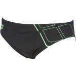 Arena Essentials Brief pánské slip černé zelené – Zboží Mobilmania