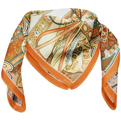 Hedvábný šátek Autumn Alfons Mucha – Sleviste.cz