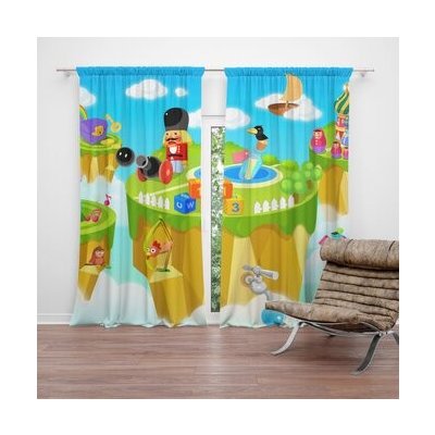 Sablio Závěs Dětský motiv 2: 2ks 140x250cm – Hledejceny.cz