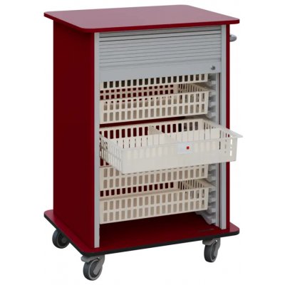 DEXTER 25 ABS vozík boxový, roletový, 1180x780x620 mm, burgundská – Hledejceny.cz