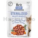 Krmivo pro kočky Brit Care Cat Fillets in Jelly Sterilized Hearty Duck & Tender Turkey 85 g