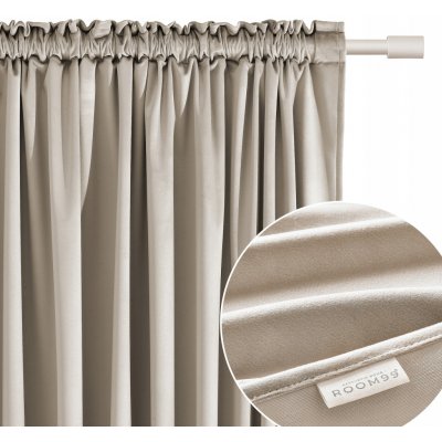 Závěs Room99 sametový béžový zatemňovací 140x280 cm – Hledejceny.cz