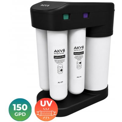 AKV RO TYTAN-150+UV Black kompaktní filtr reverzní osmózy 150 GPD – Hledejceny.cz