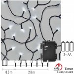 Emos D4FW01 LED vánoční řetěz 2,8 m 3x AA venkovní i vnitřní teplá bílá časovač – Zboží Dáma