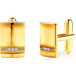 Savicki anžetové knoflíčky žluté zlato diamanty SAVSPM2