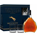 Meukow VSOP Superior 40% 0,7 l (dárkové balení 2 sklenice) – Zboží Mobilmania