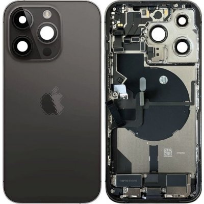 Kryt Apple iPhone 14 Pro zadní Housing s Malými Díly černý – Zboží Mobilmania