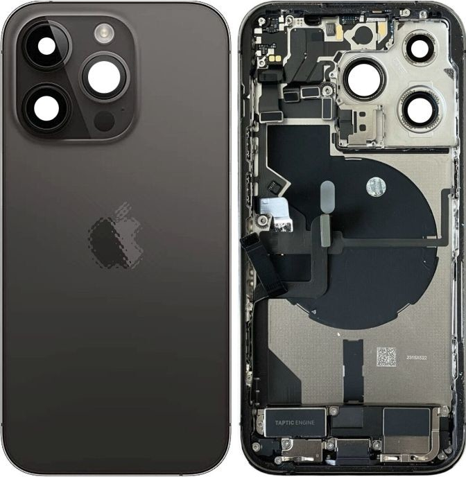 Kryt Apple iPhone 14 Pro zadní Housing s Malými Díly černý