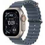 Apple Watch Ultra 3 (2025) 49mm Přírodní titan s ocelově modrým oceánským řemínkem MEWH4QC/A – Zboží Živě
