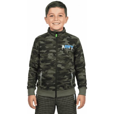 Kugo mikina army maskáč s modrým nápisem – Zboží Mobilmania